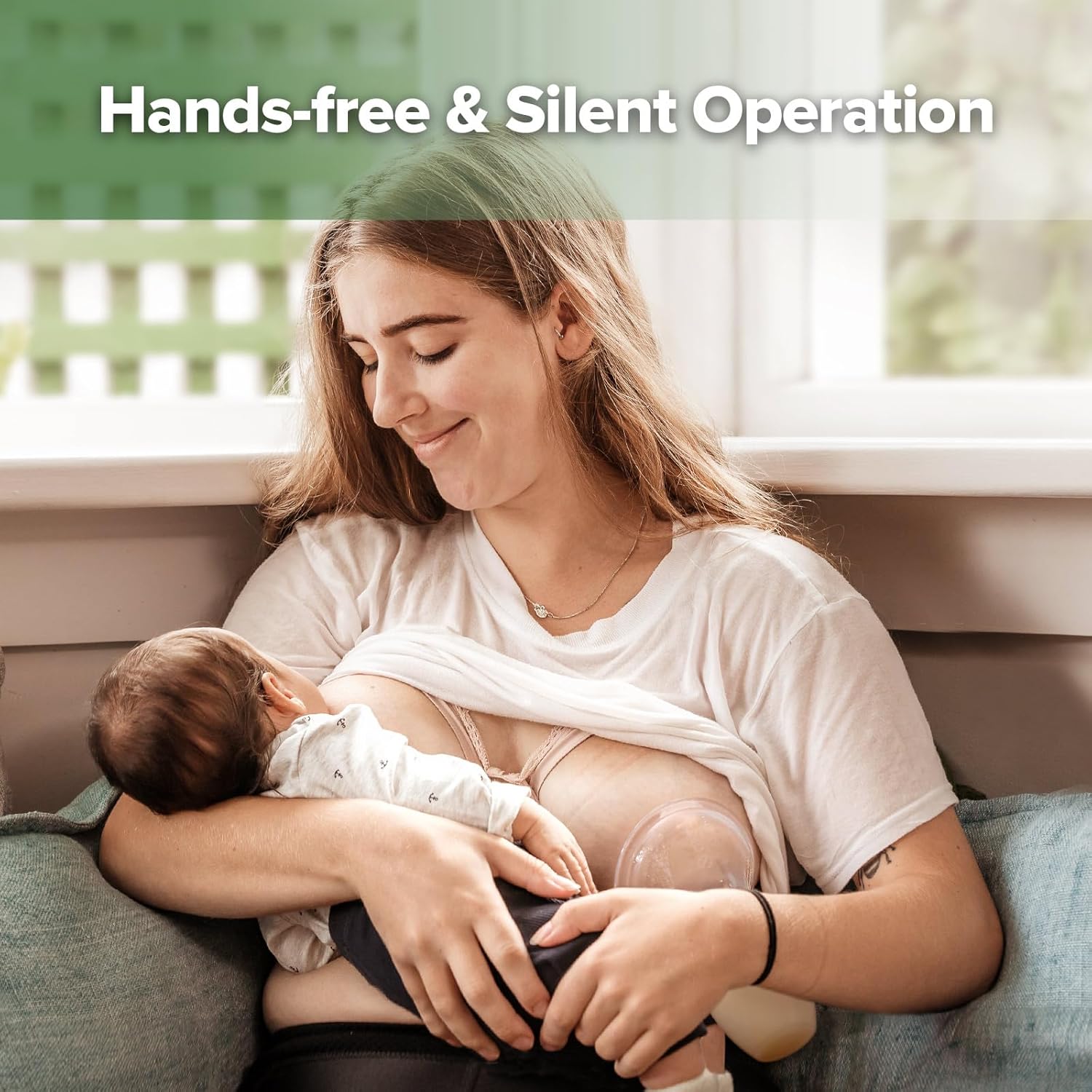 Thumbnail 2 de haakaa Tiralatte manuale in silicone da 100 ml con coperchio trasparente