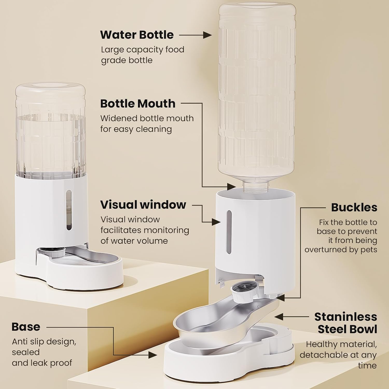 Thumbnail 5 de JUNSPOW 9L Pet Water Dispenser