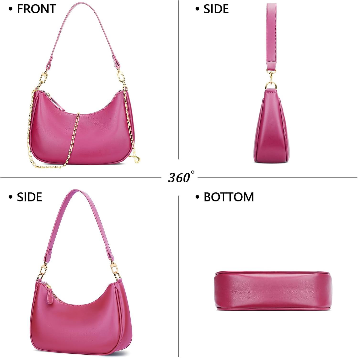 Detalle de KKXIU Shoulder Bag for Women: Cute Hobo Purse with Versatile Straps