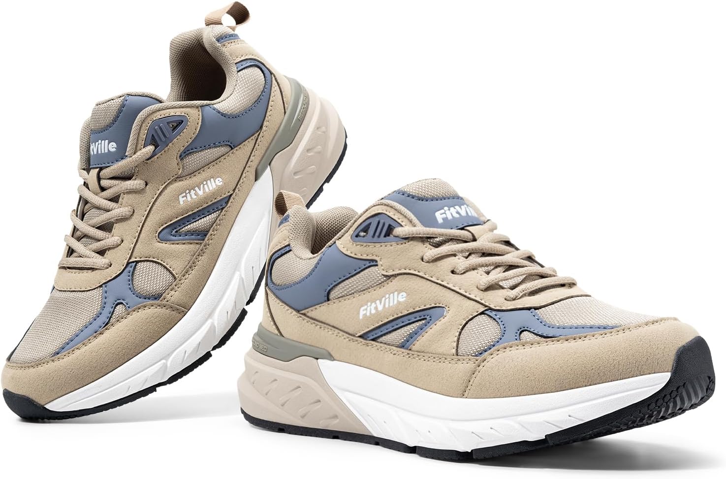 Thumbnail 6 de FitVille Rebound NEO V1 Wide Walking Shoes for Men: Extra Wide, Arch Support, Heel Pain Relief