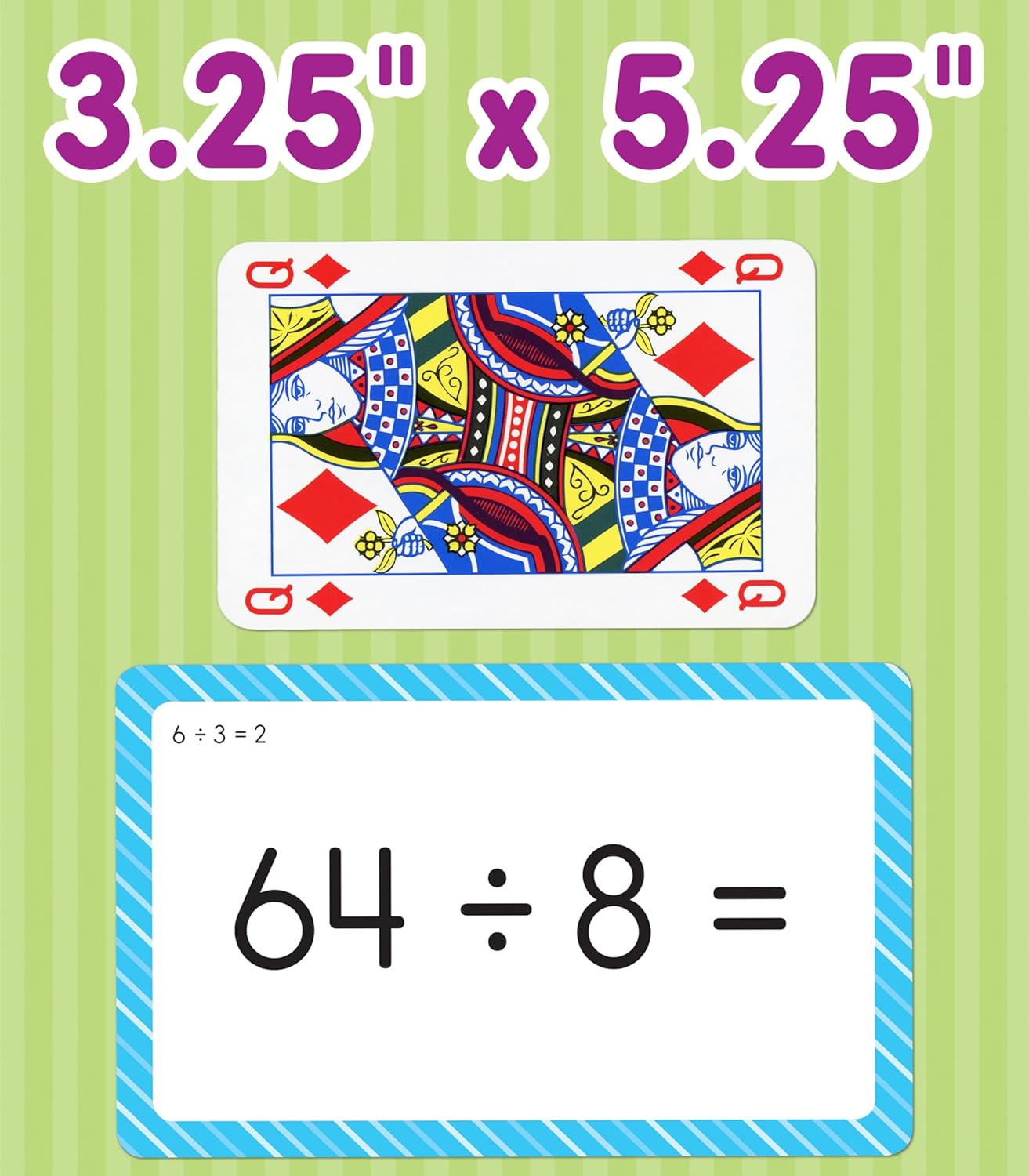 Detalle de Carson Dellosa Fractions, Multiplication & Division Flash Cards — 3-Pack for 3rd Grade Math Practice