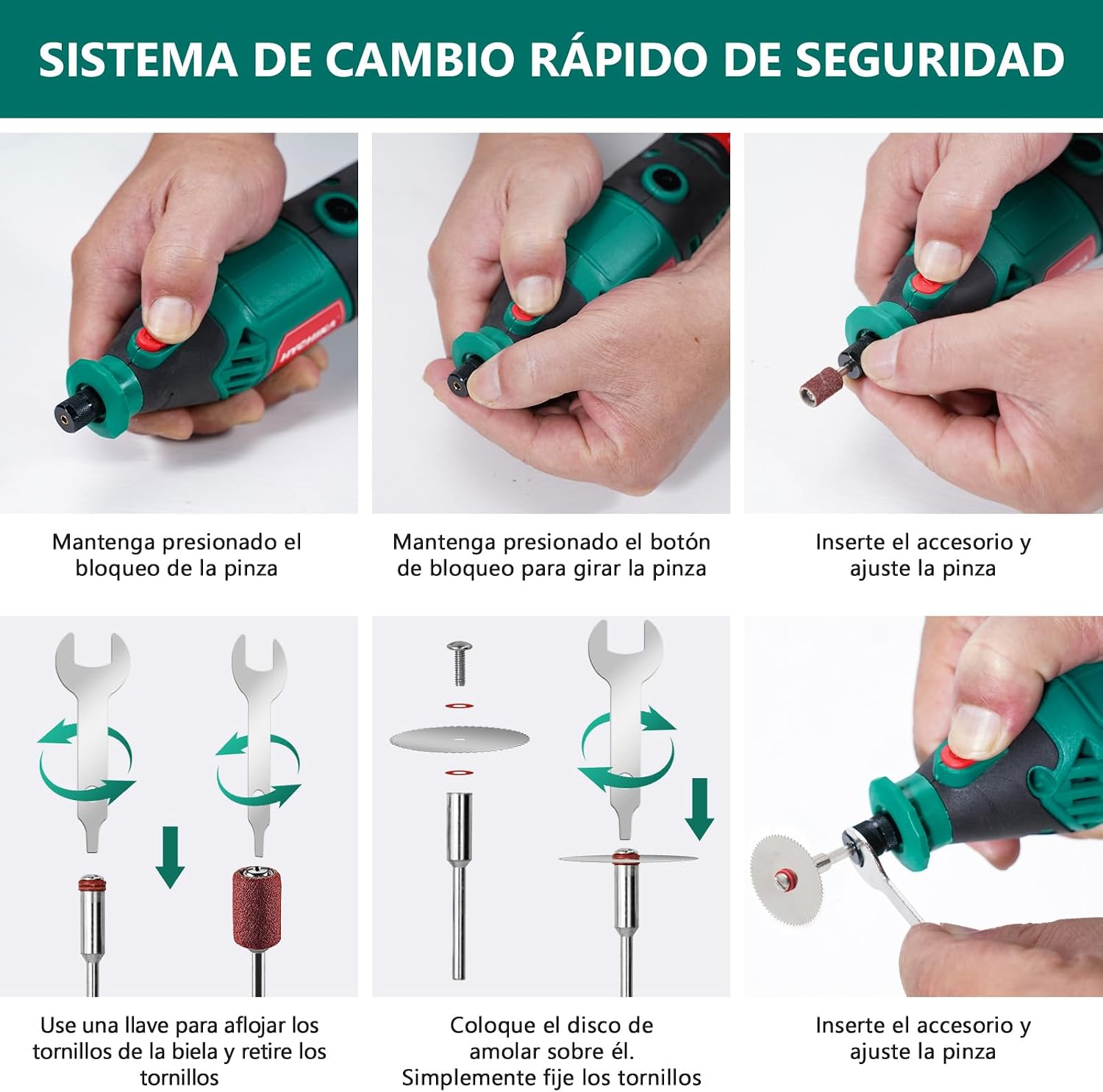 Thumbnail 6 de HYCHIKA 170W Herramienta rotativa 173 piezas