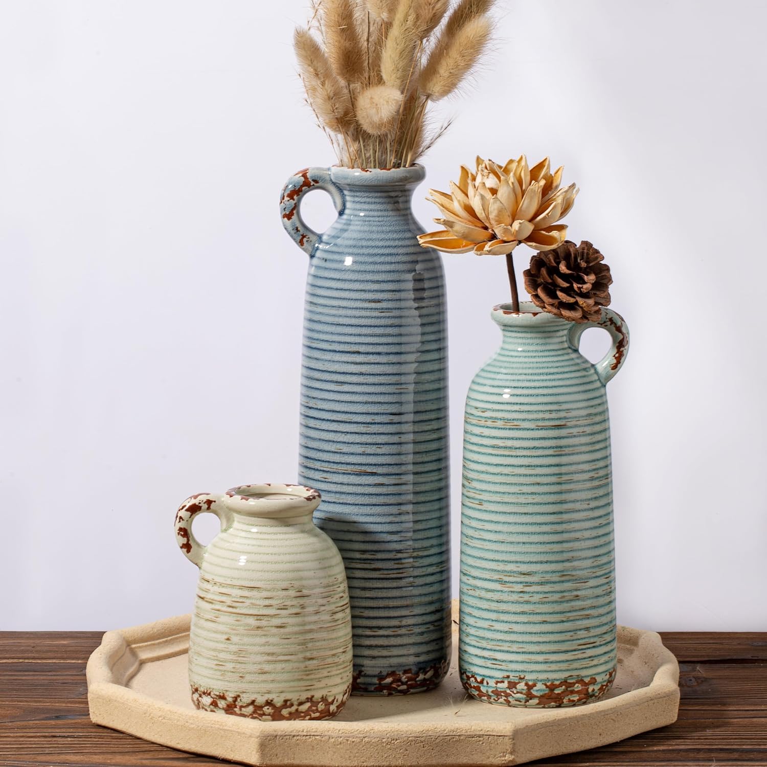 LIFESTYLO Ceramic Vase Set of 3