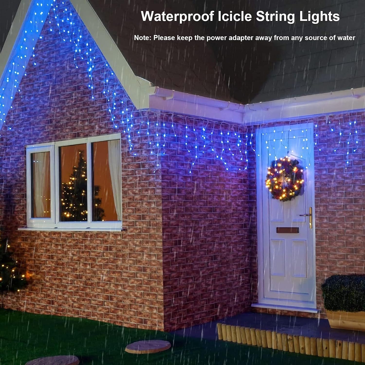 Thumbnail 5 de Joomer SSL0200-I-24V Blue LED Icicle Lights, 50 Drops, 8 Modes