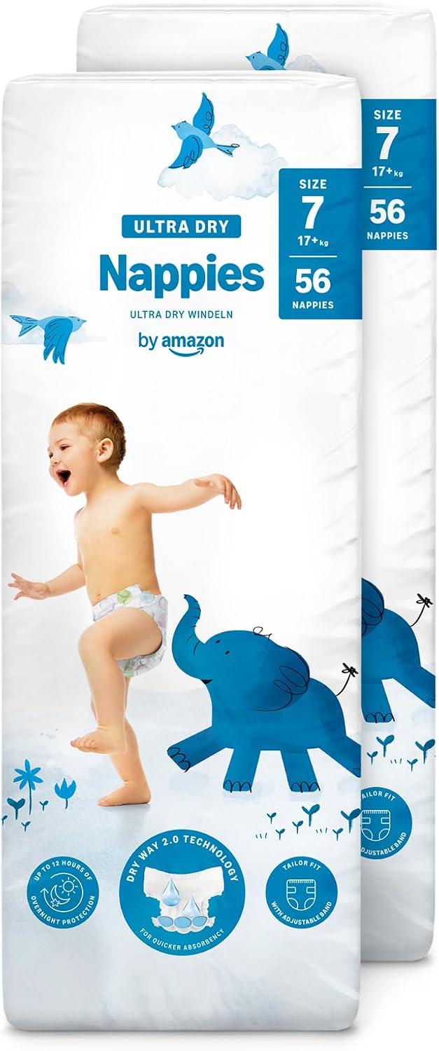 Detalle de By Amazon 112 Ultra Dry Nappies Size 7