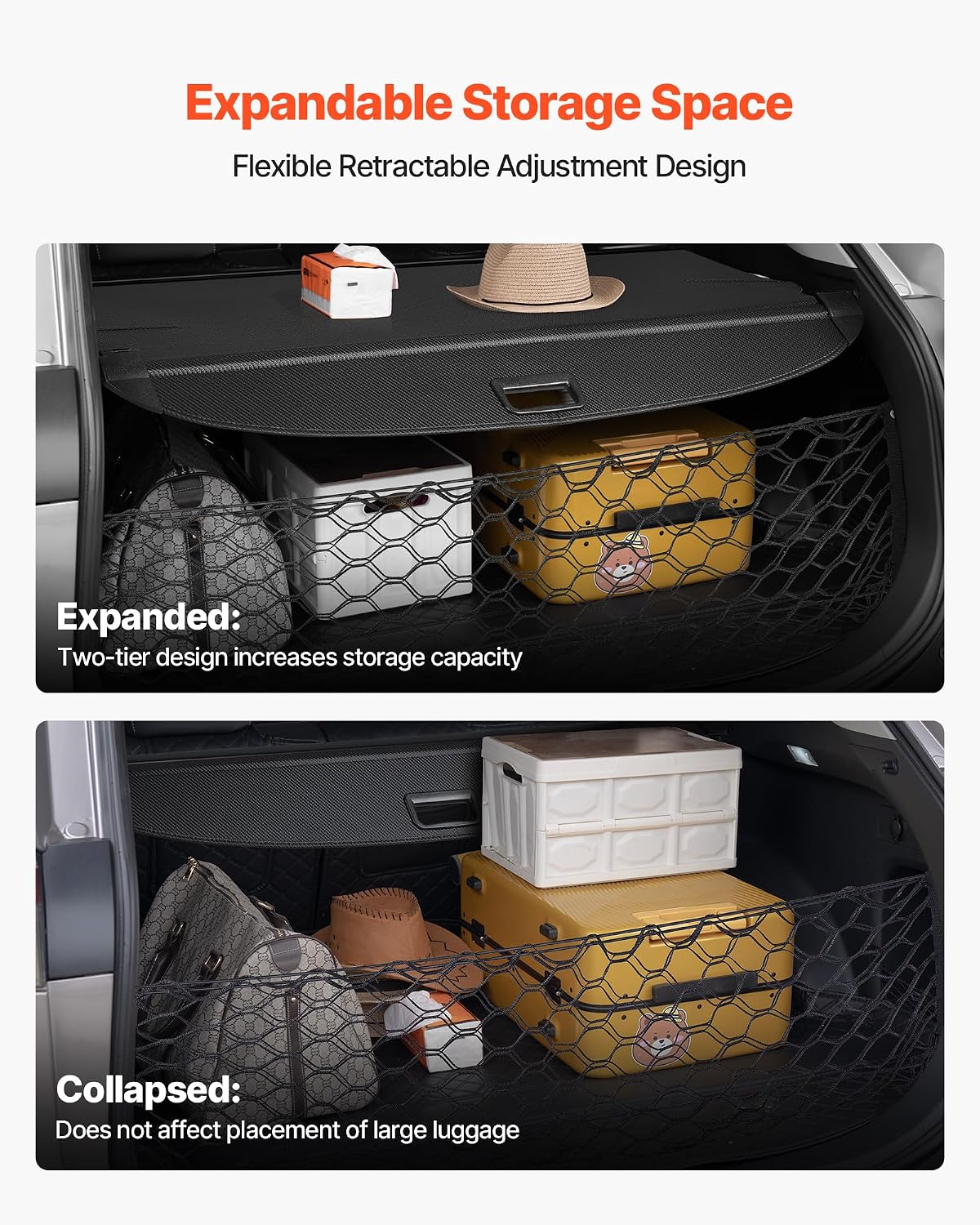 Detalle 2 de VEVOR Retractable Cargo Cover for Hyundai Tucson