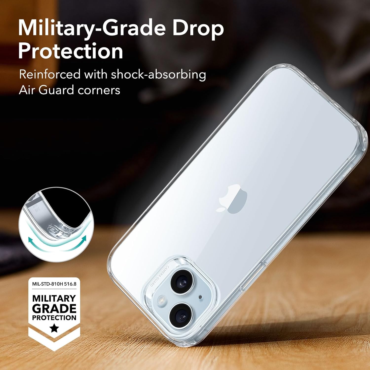 Thumbnail 3 de Coque ESR Transparente pour iPhone 15 – Fine et résistante aux chocs (Zero série)