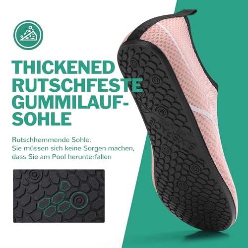 Thumbnail 3 de Sixspace Badeschuhe Damen Wasserschuhe Rosa, Größe 39 EU – rutschfest, schnell trocknend