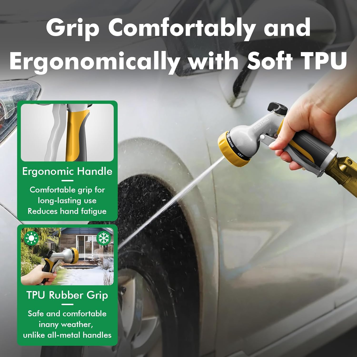 Thumbnail 5 de RESTMO Hose Pipe Spray Gun 7-pattern