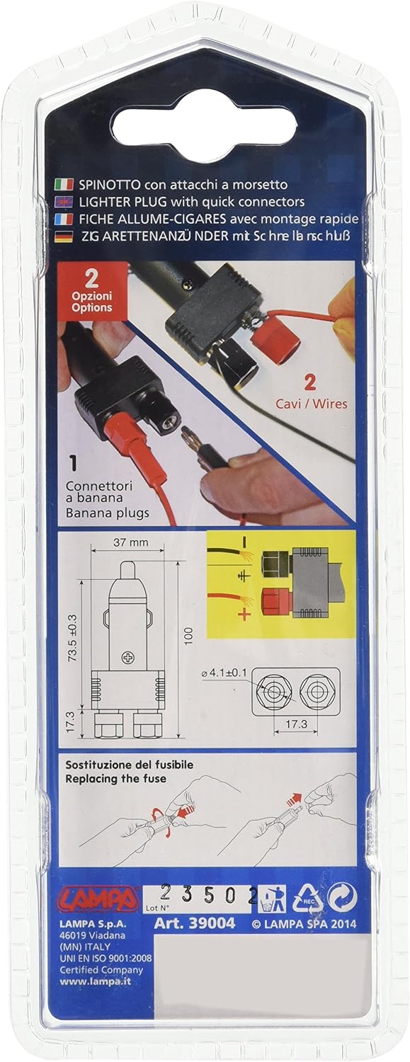 Detalle de LAMPA 39004 allume-cigare avec fusible 🔌