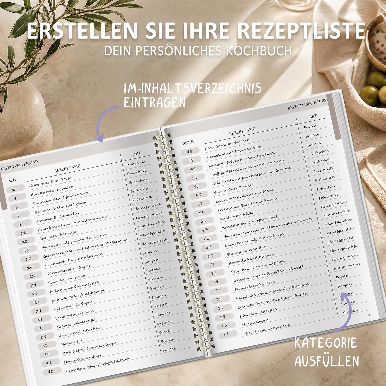 Detalle 2 de BIROYAL Rezeptbuch A4 88 Rezepte