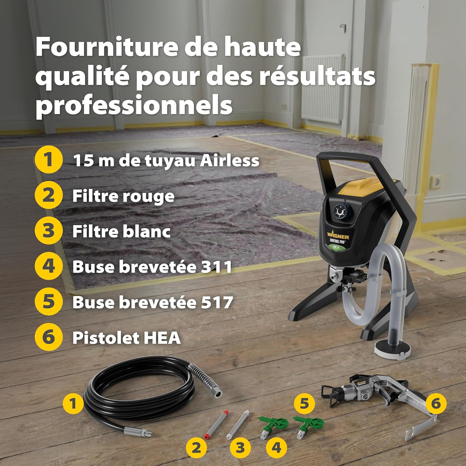 Detalle 2 de WAGNER Système de peinture Airless Control Pro 350 R – pour murs et surfaces intérieures/extérieures