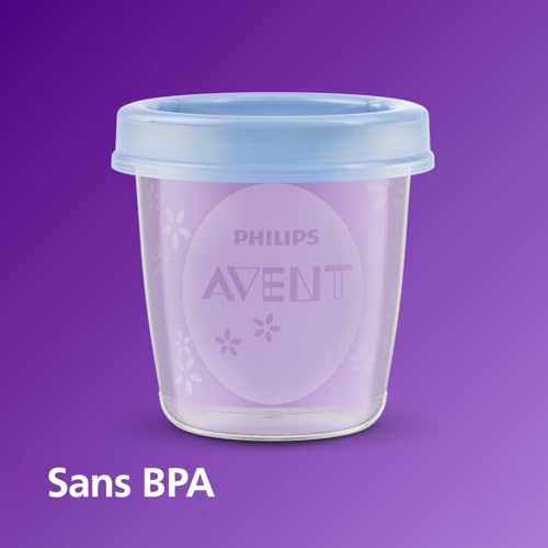 Thumbnail 3 de Philips Avent SCF721/20 Pots de conservation 180 ml et 240 ml avec cuillère de sevrage et couvercles anti-fuites
