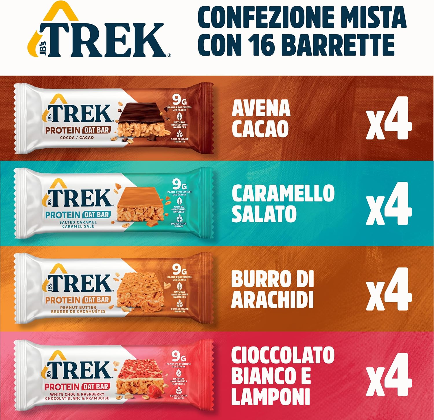 Detalle 2 de JB's TREK Barretta Proteica di Avena 50g 🍫