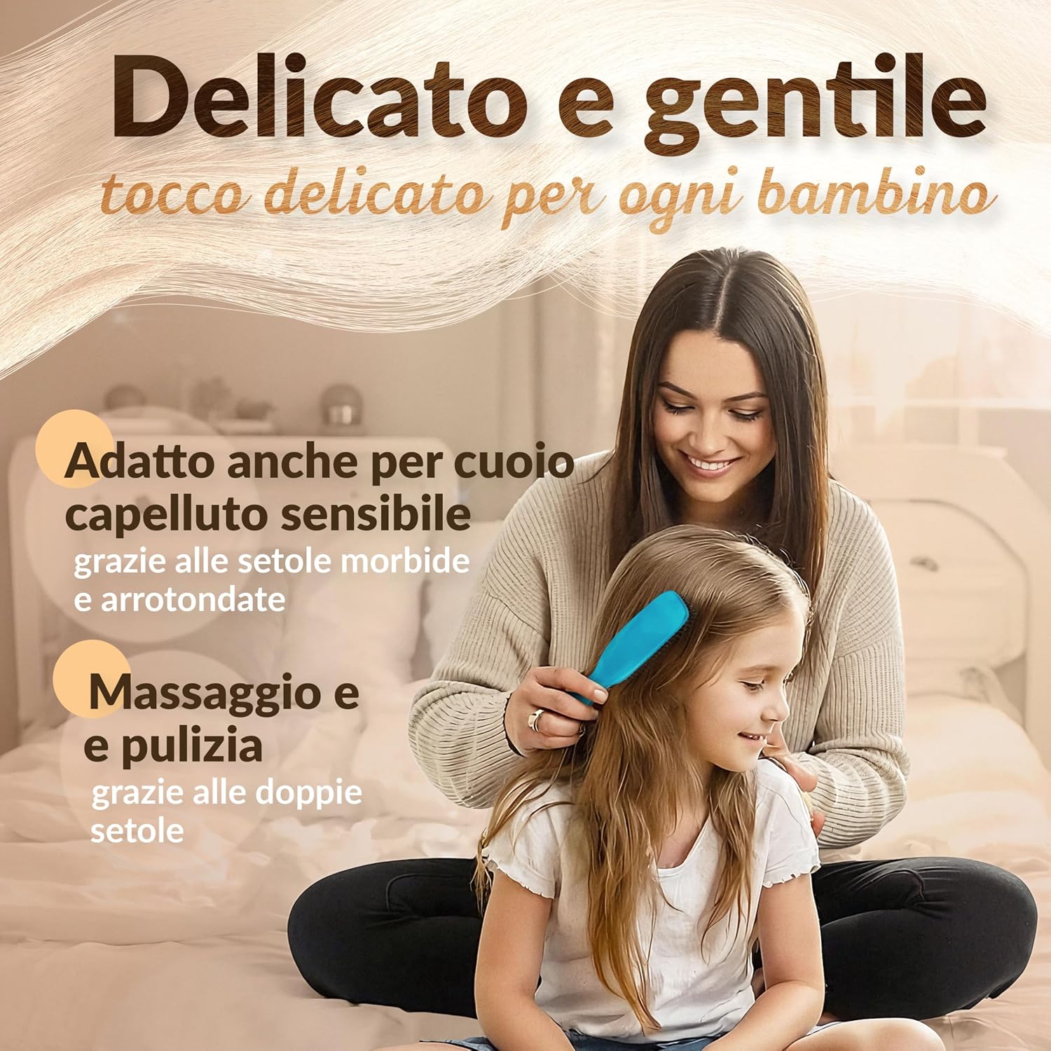 Detalle de MarQus Spazzola per Cuoio Capelluto – districa senza tirare, lucentezza e volume per ogni tipo di capello (Flashblue)