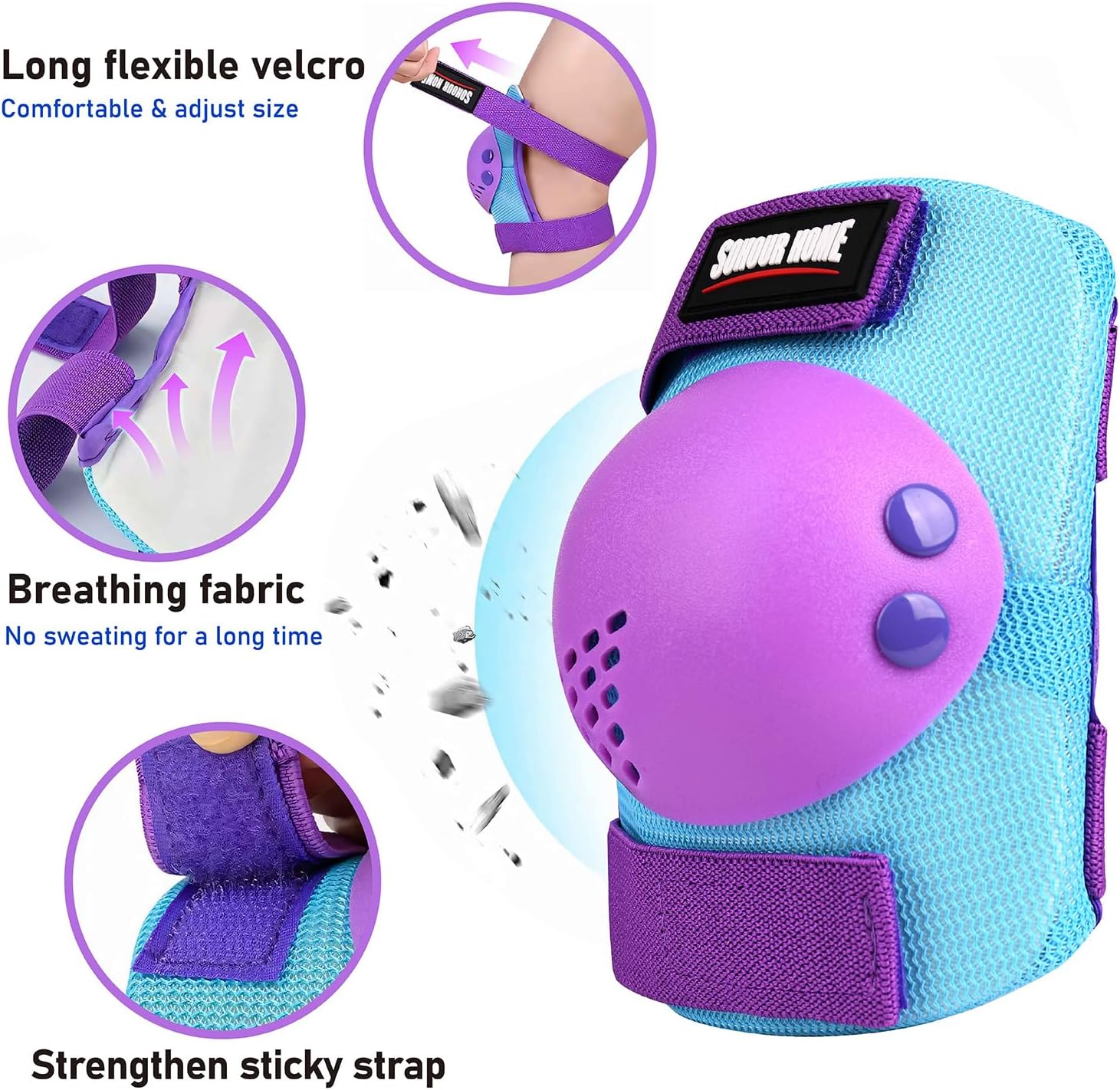Detalle 2 de SOHOUR HOME Kids 3-in-1 Protective Pads set 🛴