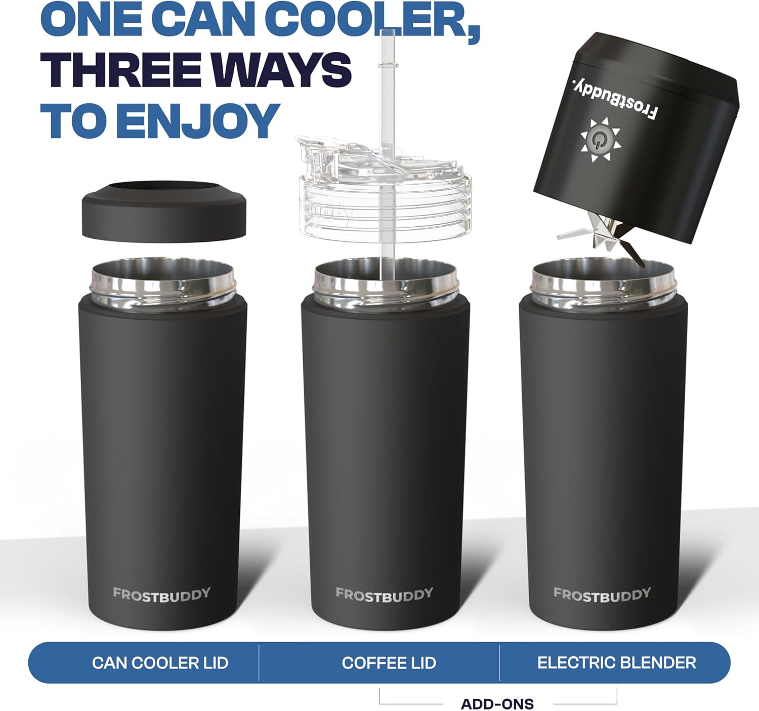 Thumbnail 5 de Frost Buddy Universal Buddy XL Can Cooler (Burnt Titanium) for 12–24 oz Cans & Bottles