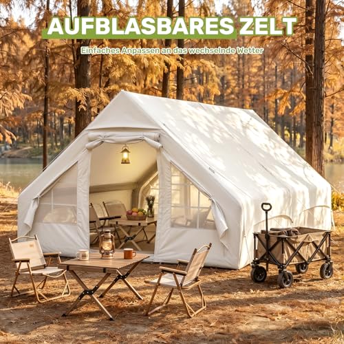 Detalle de Hawthyhome Aufblasbares Zelt 3x4m – schneller Aufbau, wasserdichtes Oxford-Gewebe, 4–8 Personen
