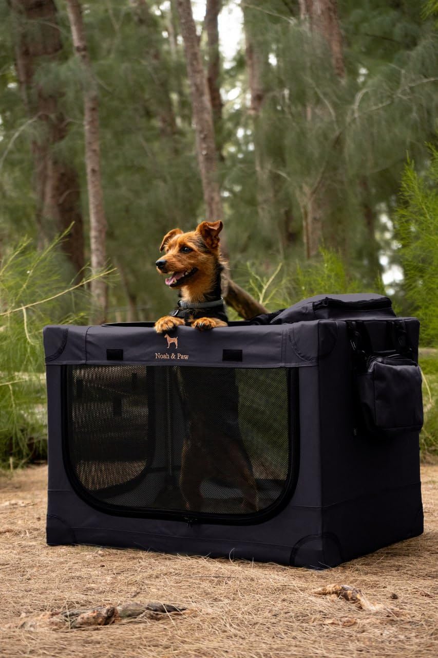 Thumbnail 6 de Noah & Paw 30-Inch Collapsible Dog Crate (Large) with 10mm Locking Zippers and Pet Mat