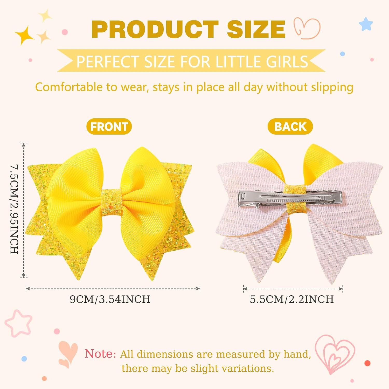 Detalle de YHXX Hair Bows 3.5-Inch