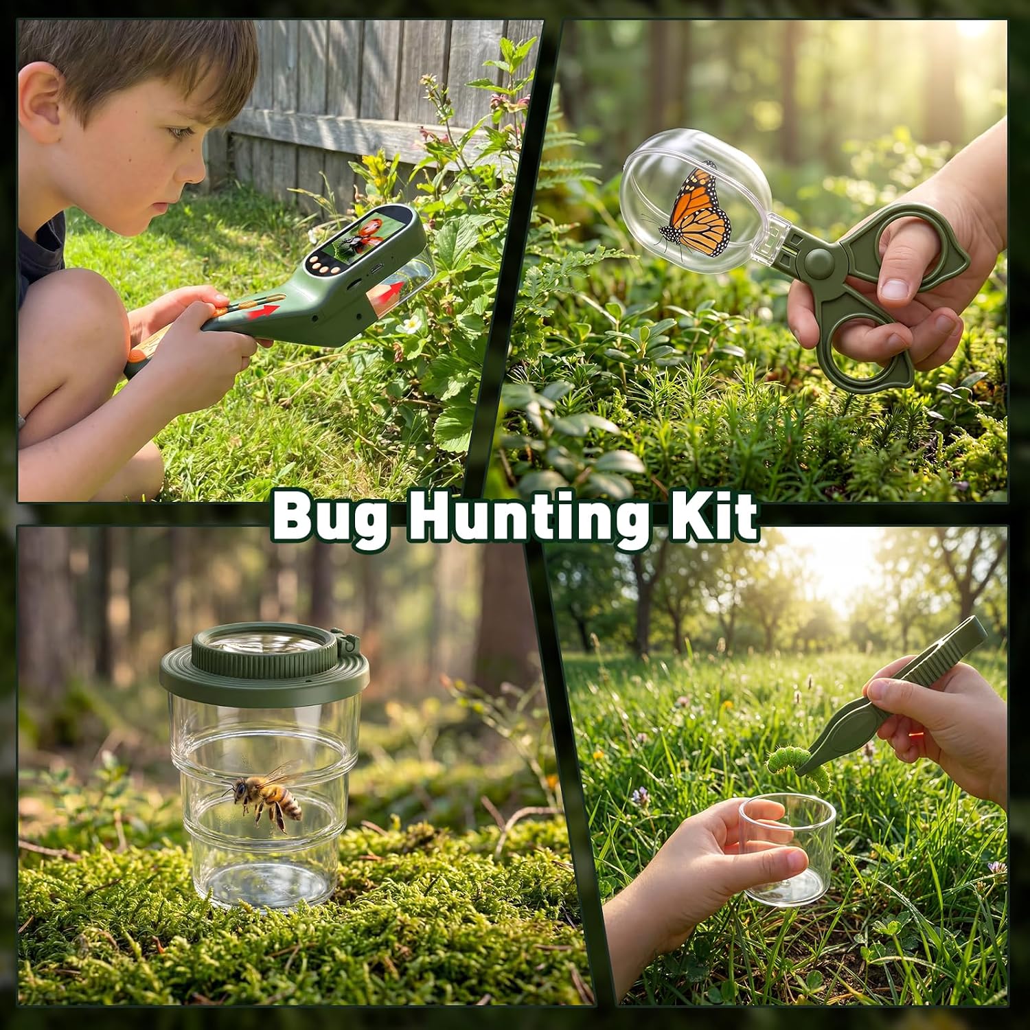 Thumbnail 5 de ASPOVEN Insectenvanger met digitale microscoop, 500x en 2,4-inch IPS-scherm