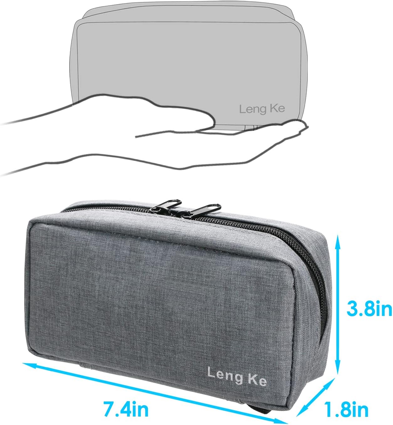 Thumbnail 2 de YOUSHARES Insulin Cooling Travel Case – Portable Diabetic Supplies Organizer Cooler Bag (Grey)