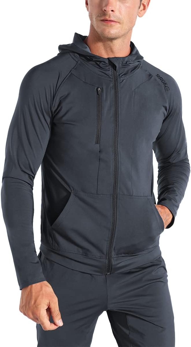Thumbnail 3 de BROKIG Leichte Hoodie Herren – Schnelltrocknende Laufjacke mit Reißverschluss
