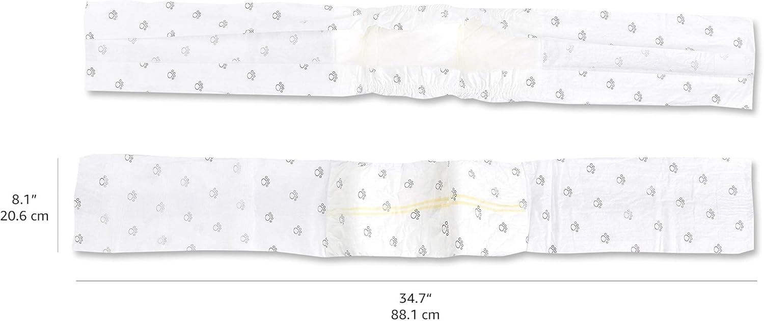 Detalle de Amazon Basics Male Dog Wrap, Disposable Nappies – Large (Pack of 50)