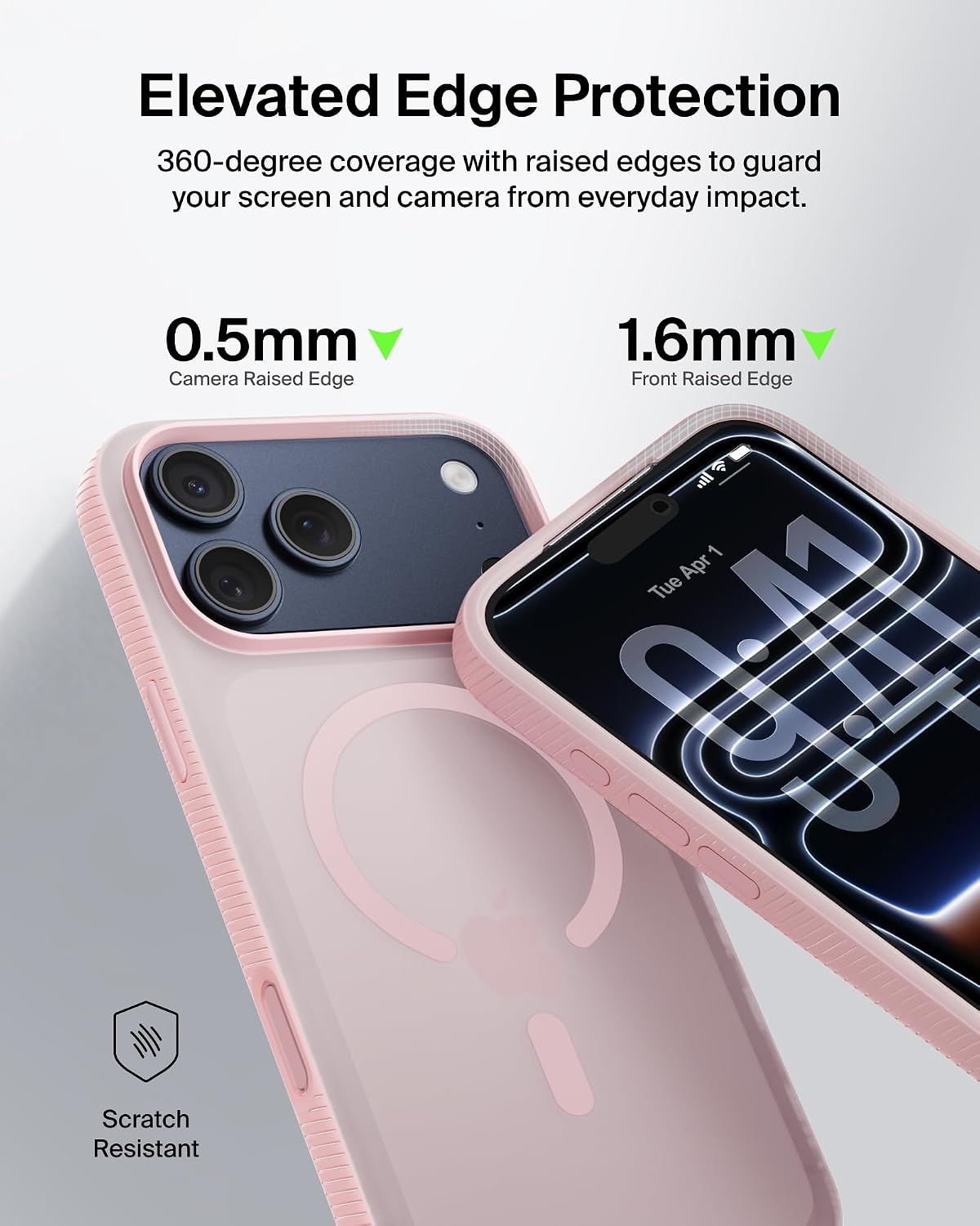 Detalle 2 de Belkin SheerForce Grip MagSafe Case for iPhone 17 Pro Max – Slim, Transparent, Anti-Slip
