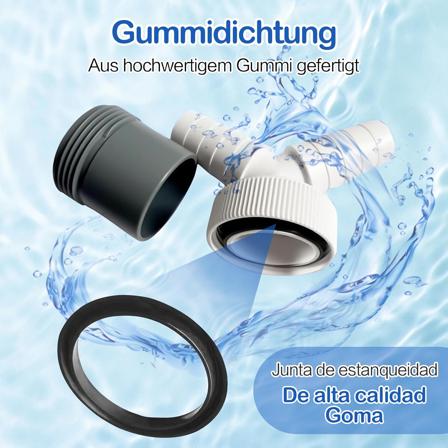 Detalle 2 de Geschirrspüler Abfluss Adapter Doppelanschluss Ø40 mm