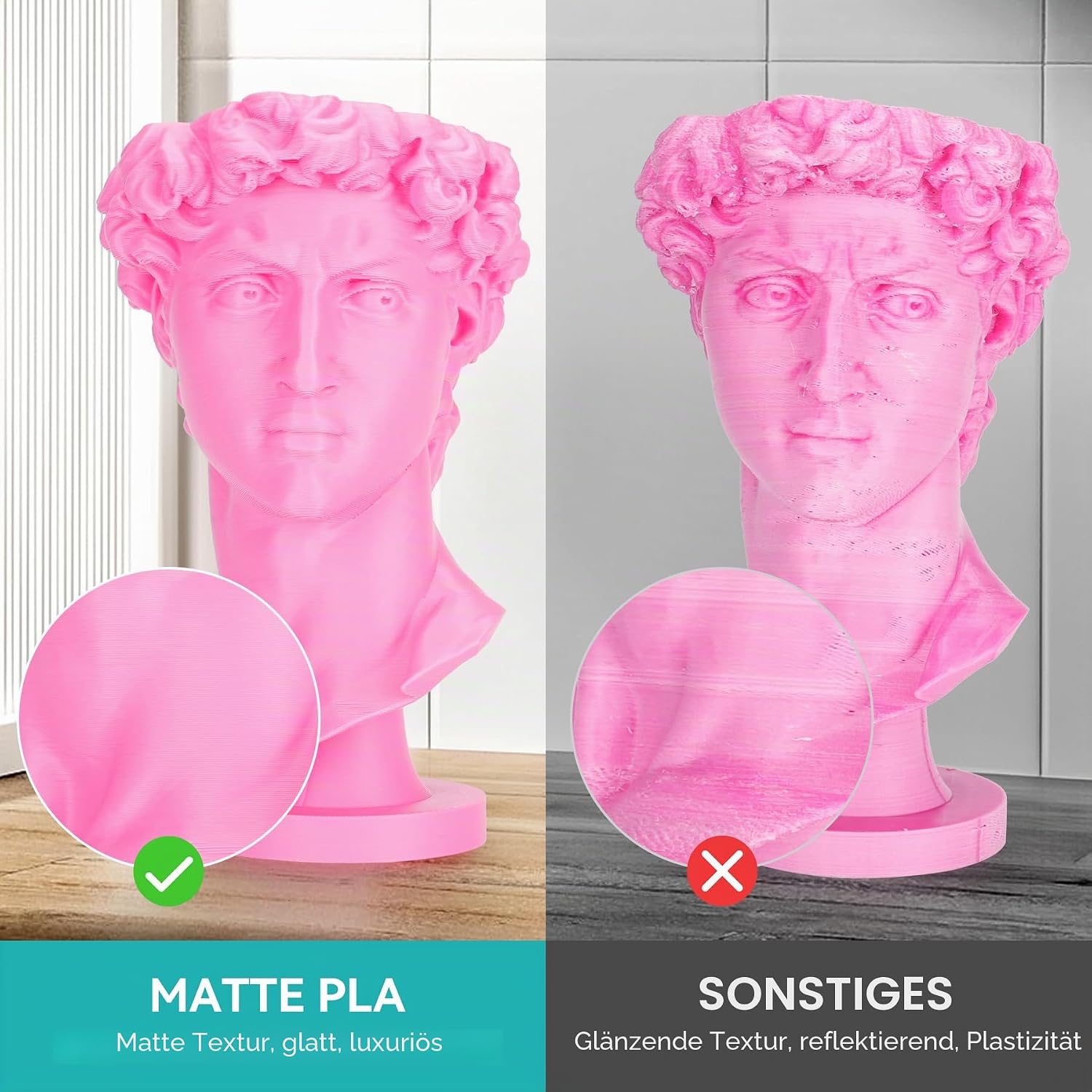 Thumbnail 2 de SUNLU Matte PLA Filament 1.75 mm Grau – Neat Winding, matte Oberflächenstruktur, 1 kg Spule