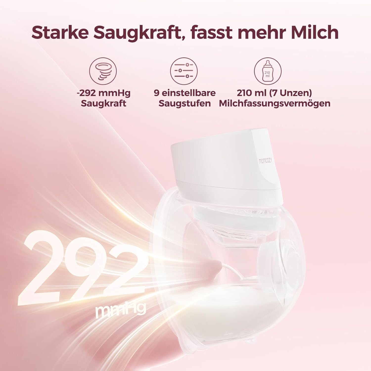 Thumbnail 2 de Momcozy Milchpumpe Elektrisch S12 Pro Quick (S12 Pro Quick) – freihändig, tragbare Brustpumpe im 2er-Set, weiß