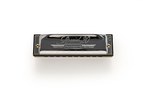 Detalle 2 de Hohner Special 20, harmonica en do à plaques encastrées et sommier plastique