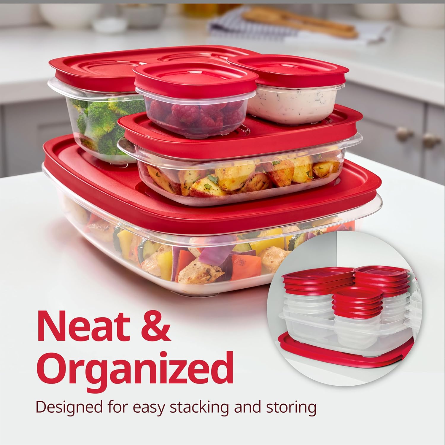 Detalle 2 de Rubbermaid EasyStore 44-Piece Food Containers