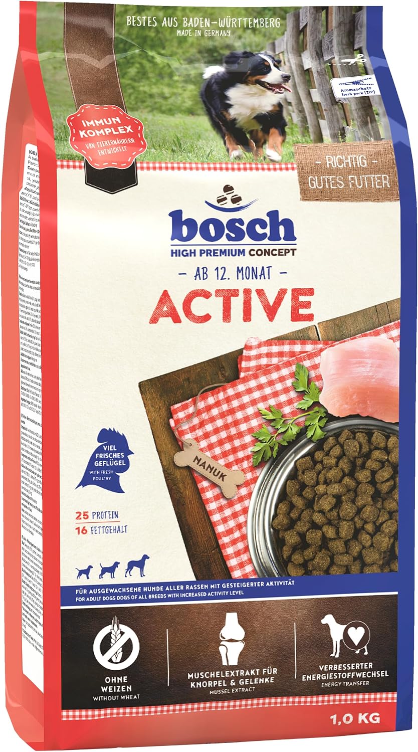 Detalle de Bosch HPC Active Hundefutter trocken, 30% frisches Geflügel, 15 kg