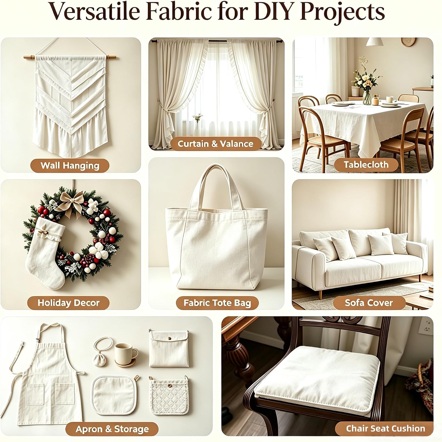 Detalle de Erosebridal Upholstery Fabric, 10 Yards