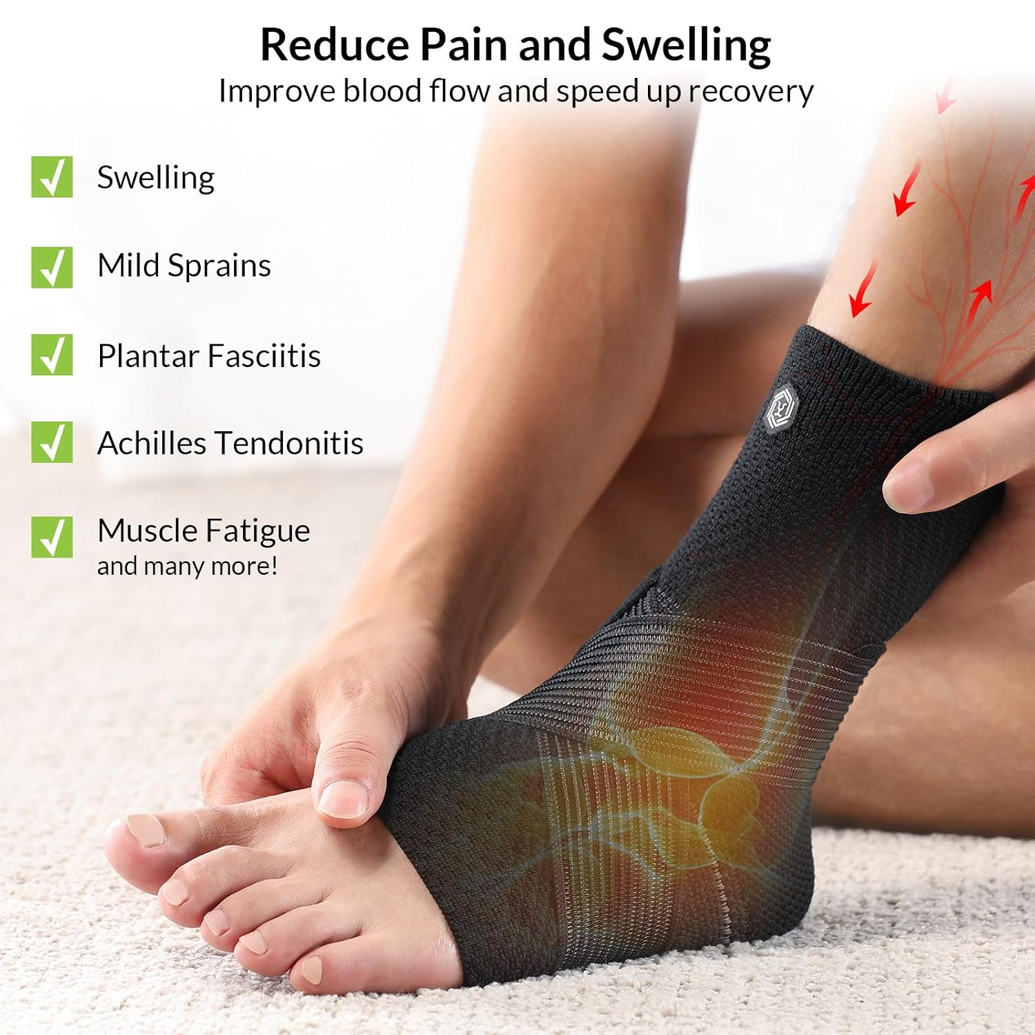 Detalle 2 de ZOELION Ankle Support with Removable Fishnet Strap