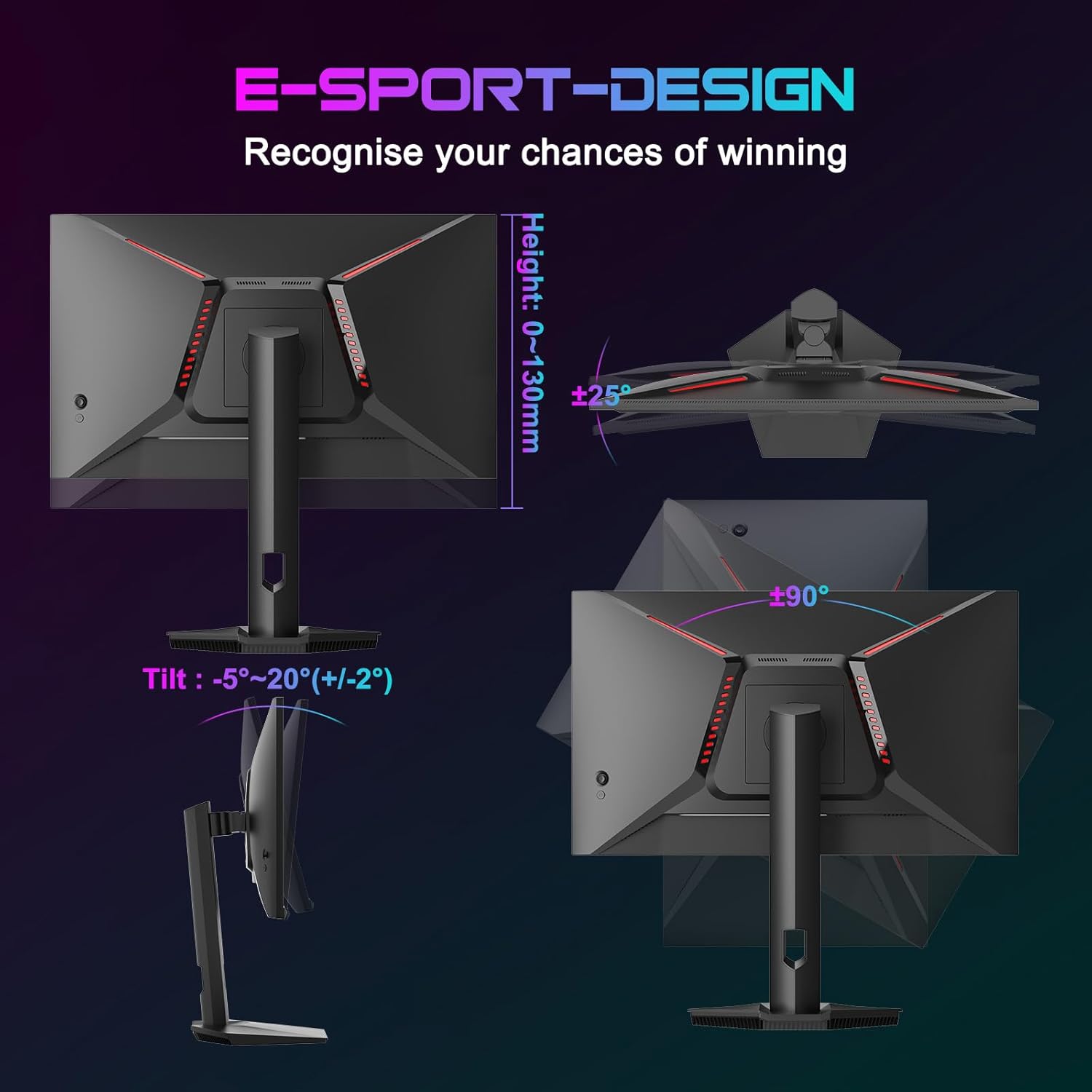 Thumbnail 5 de Minifire 27" 2K WQHD 300Hz IPS Gaming Monitor (MFG27F6Pro) with Adjustable Stand