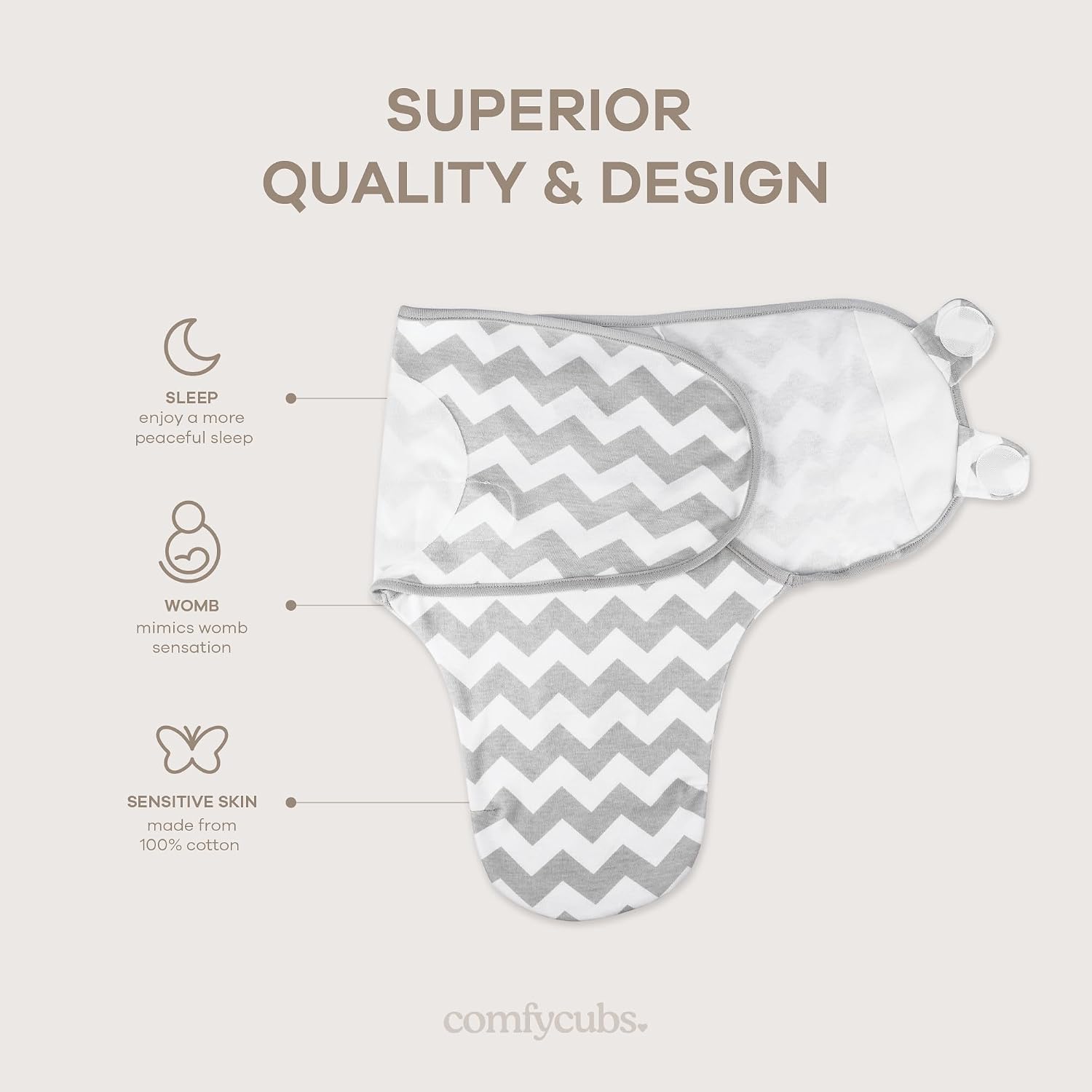 Detalle de Comfy Cubs Swaddle Blanket 3-Pack