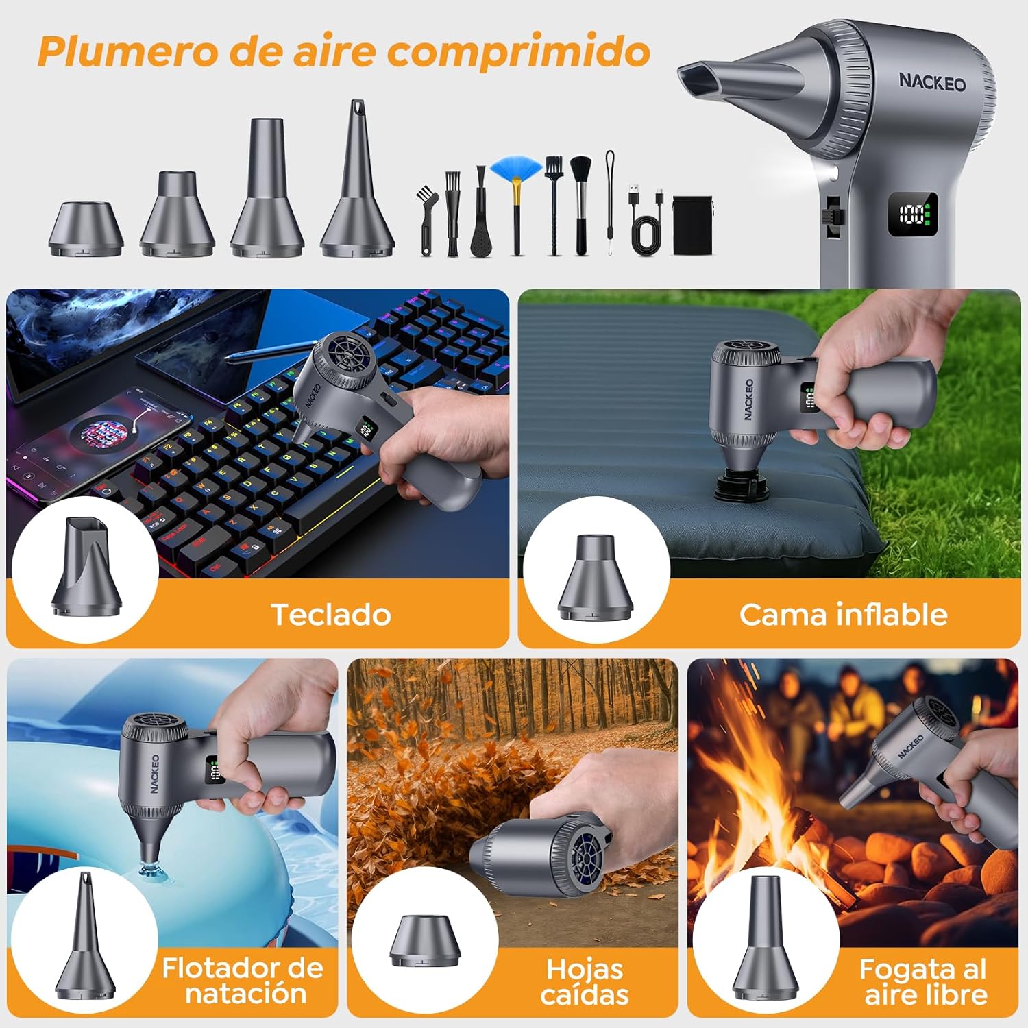 Thumbnail 5 de NACKEO K100 Soplador de aire eléctrico 📢