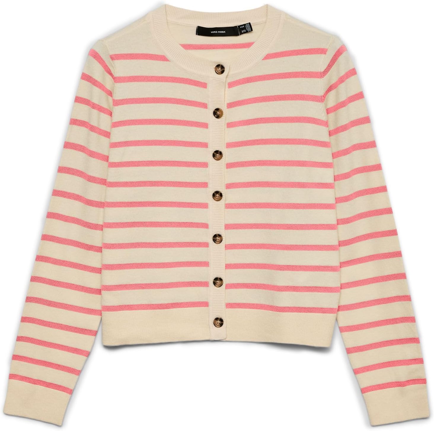 Detalle 2 de VERO MODA VMSABA Strickjacke für Damen mit Rundhalsausschnitt
