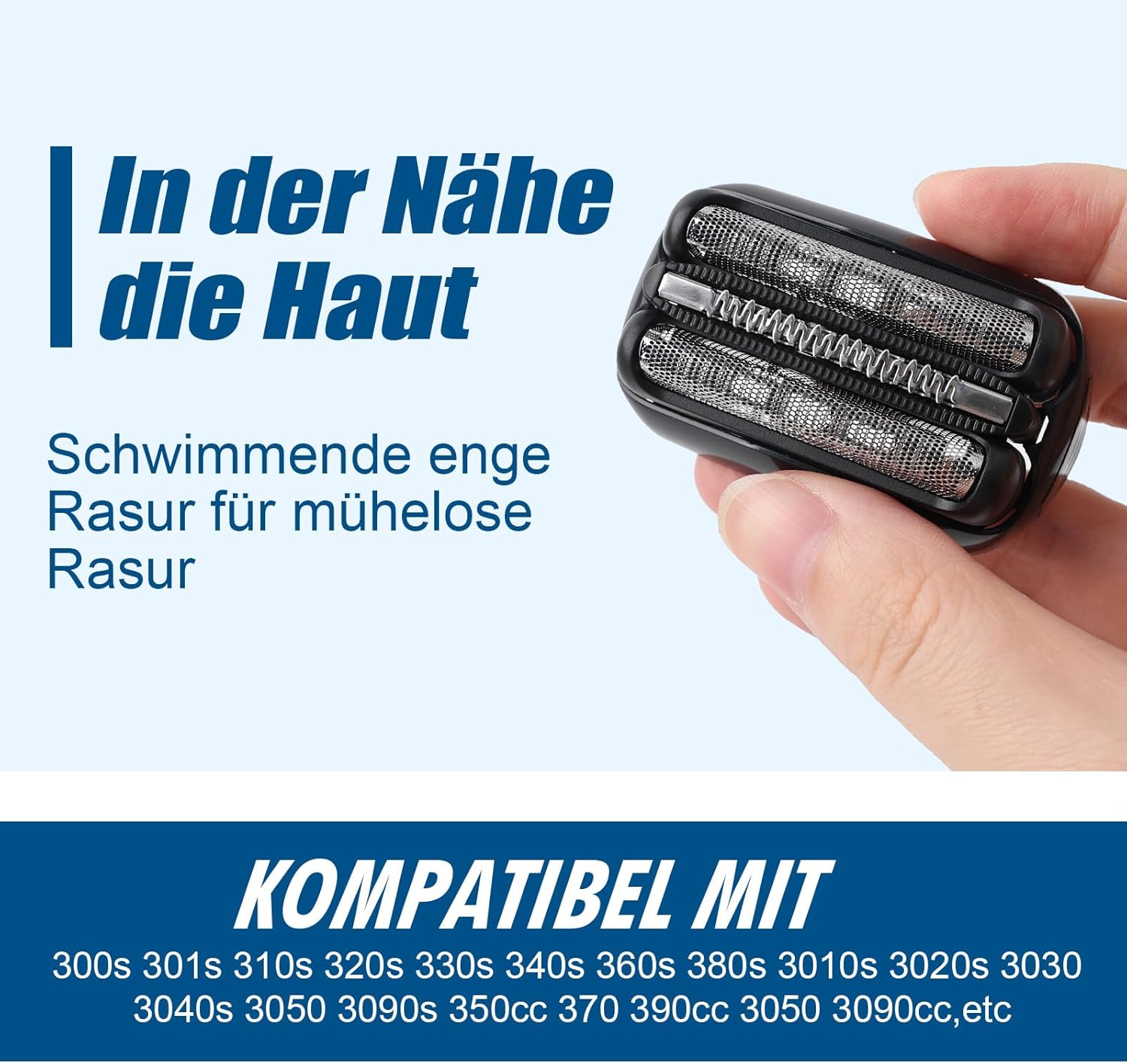 Thumbnail 1 de 2er-Pack Ersatzköpfe für Series 3 21B – Präzises Trimmen, kompatibel mit Braun S3 Serien