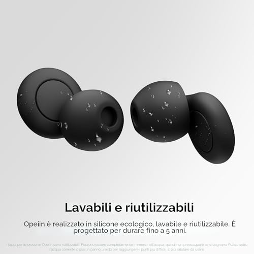 Thumbnail 2 de OPEIIN tappi orecchie dormire in silicone: morbidi, riutilizzabili e con 8 gommini di taglie XS/S/M/L – 28 dB