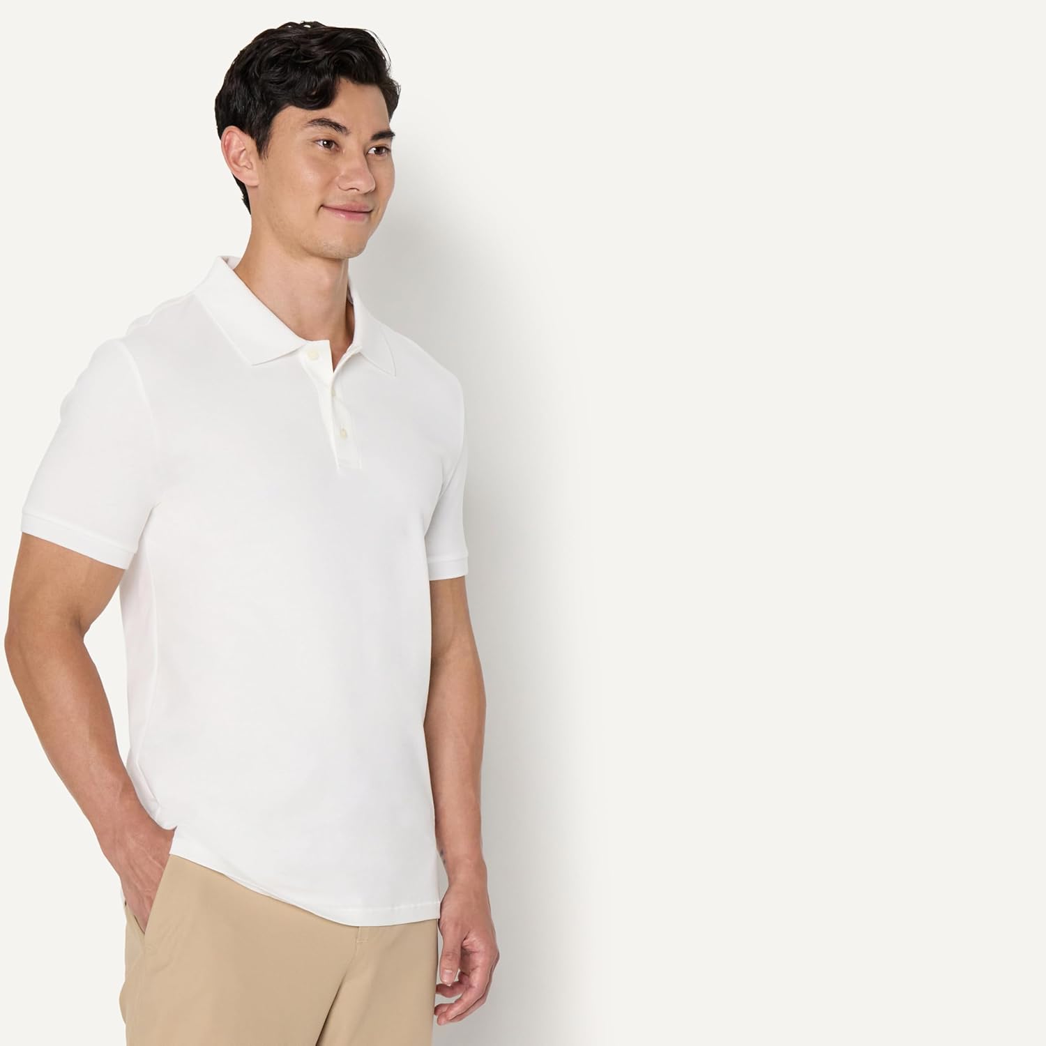 Thumbnail 1 de Amazon Essentials Herren Slim Fit Interlock-Poloshirt – 100% Baumwolle mit 3 Knöpfen