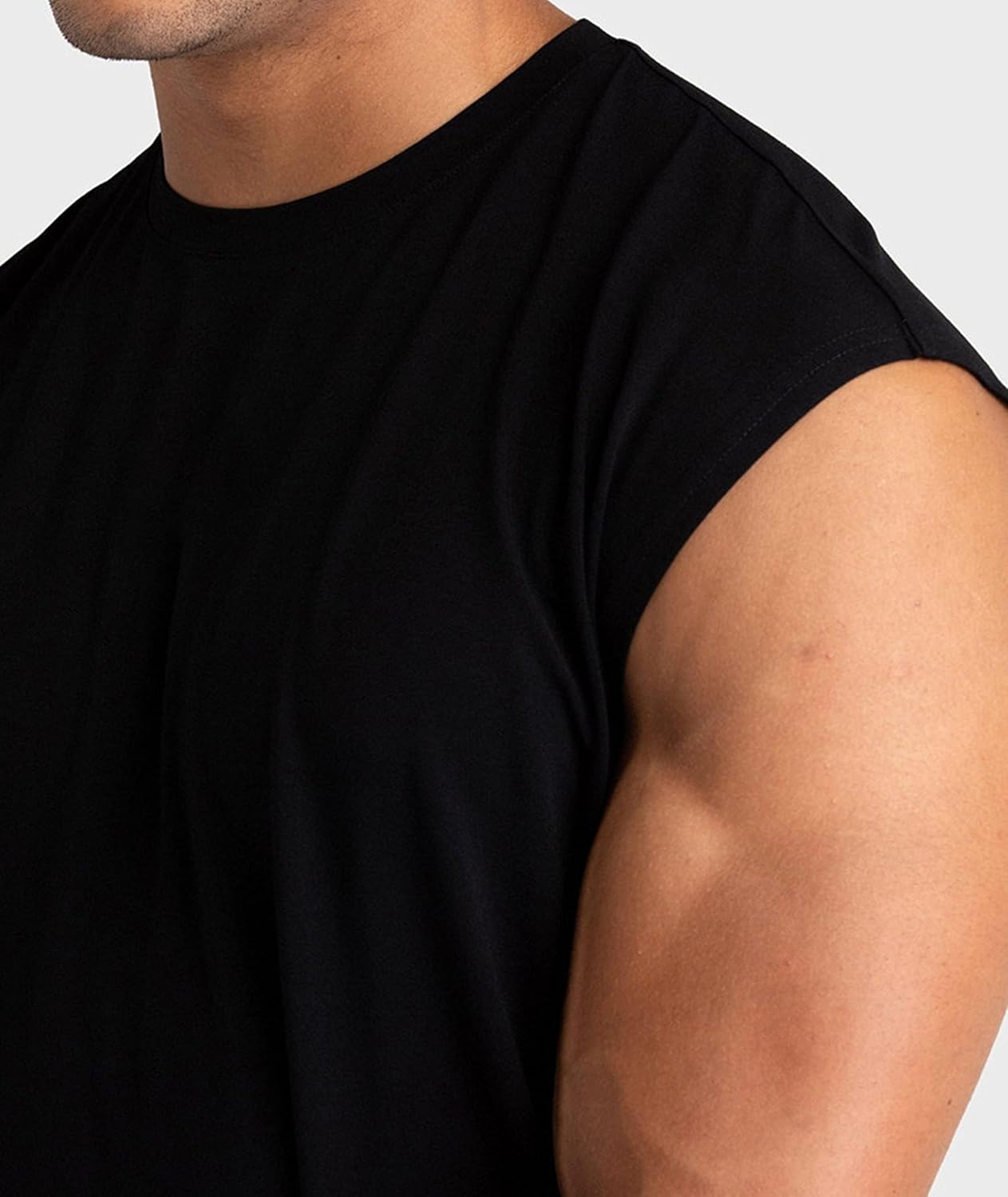 Detalle de Holure Cotton Gym Tank Tops Pack (1, 3 or 5) – Sleeveless Training Tees for Men