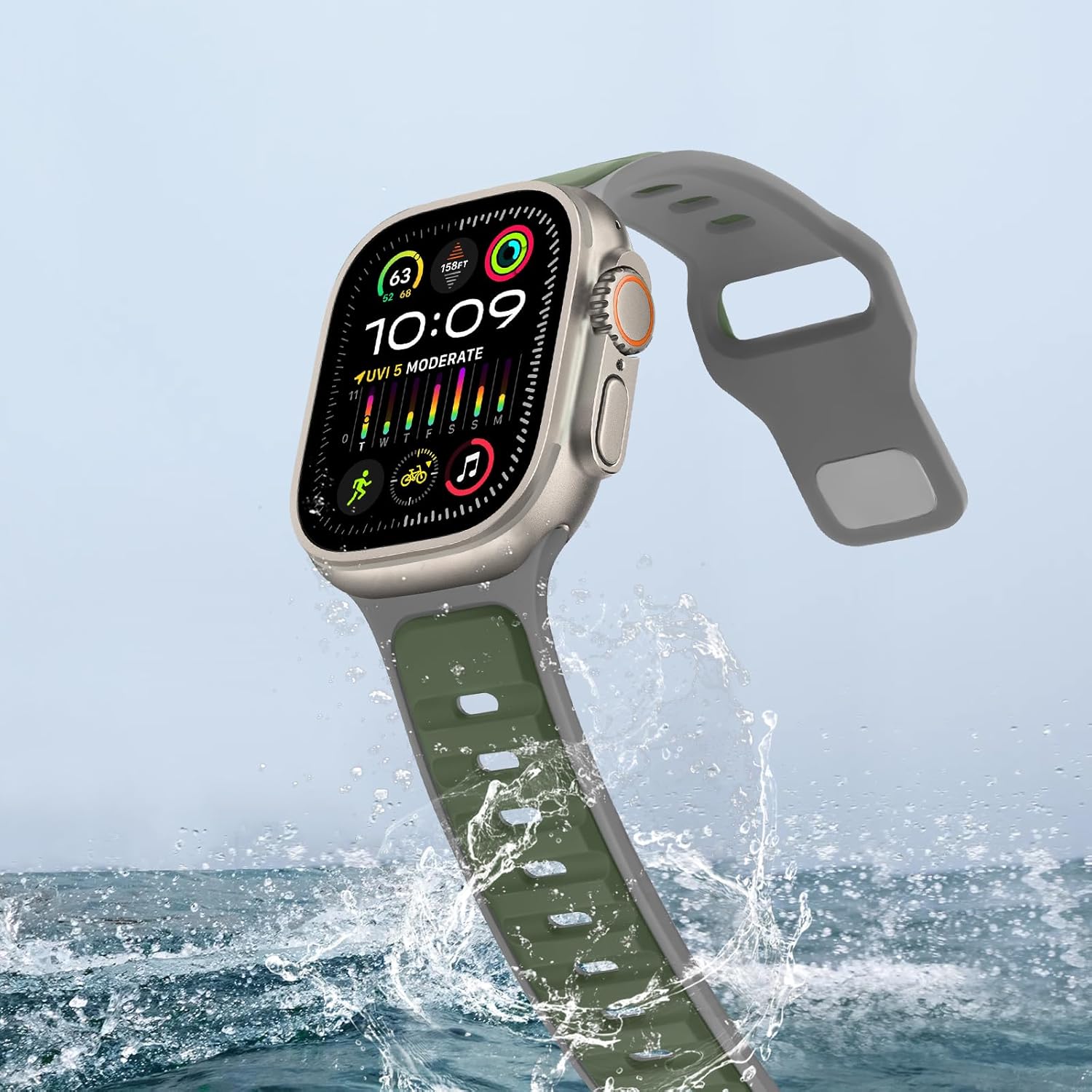 Thumbnail 2 de Anlinser Sport Straps for Apple Watch Ultra & Series (42–49mm) – Light Green