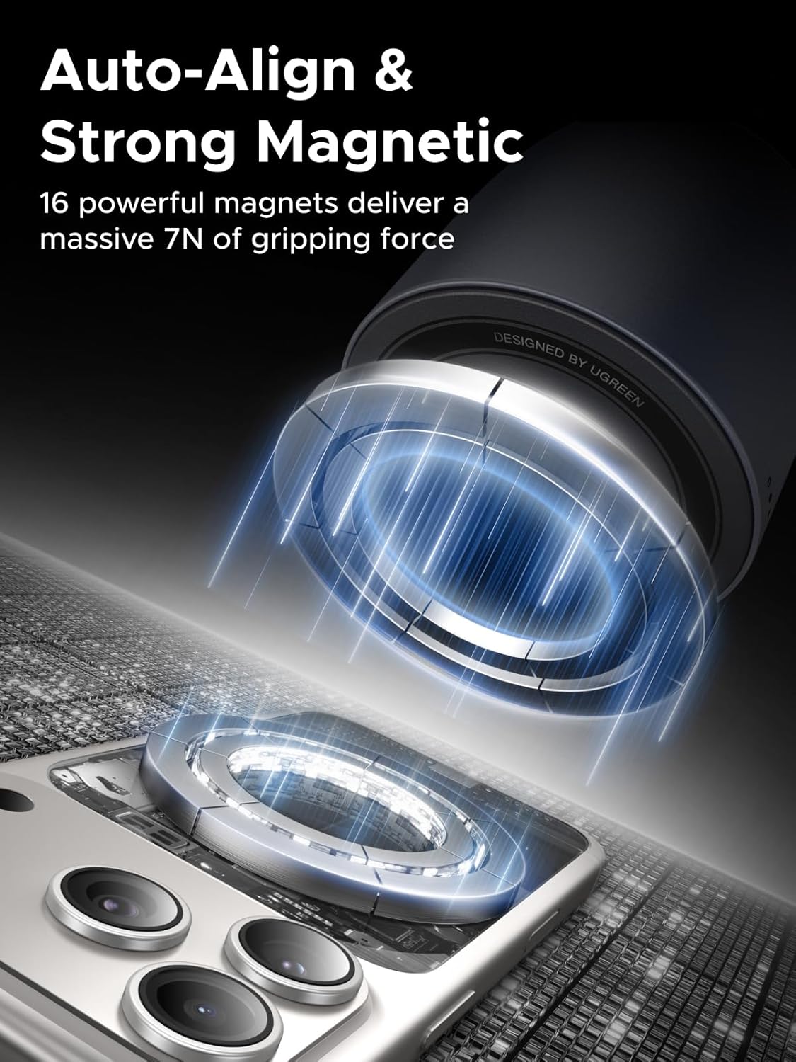 Thumbnail 4 de UGREEN Zapix Chargeur Induction iPhone Qi2 25W (2 en 1) compatible MagSafe