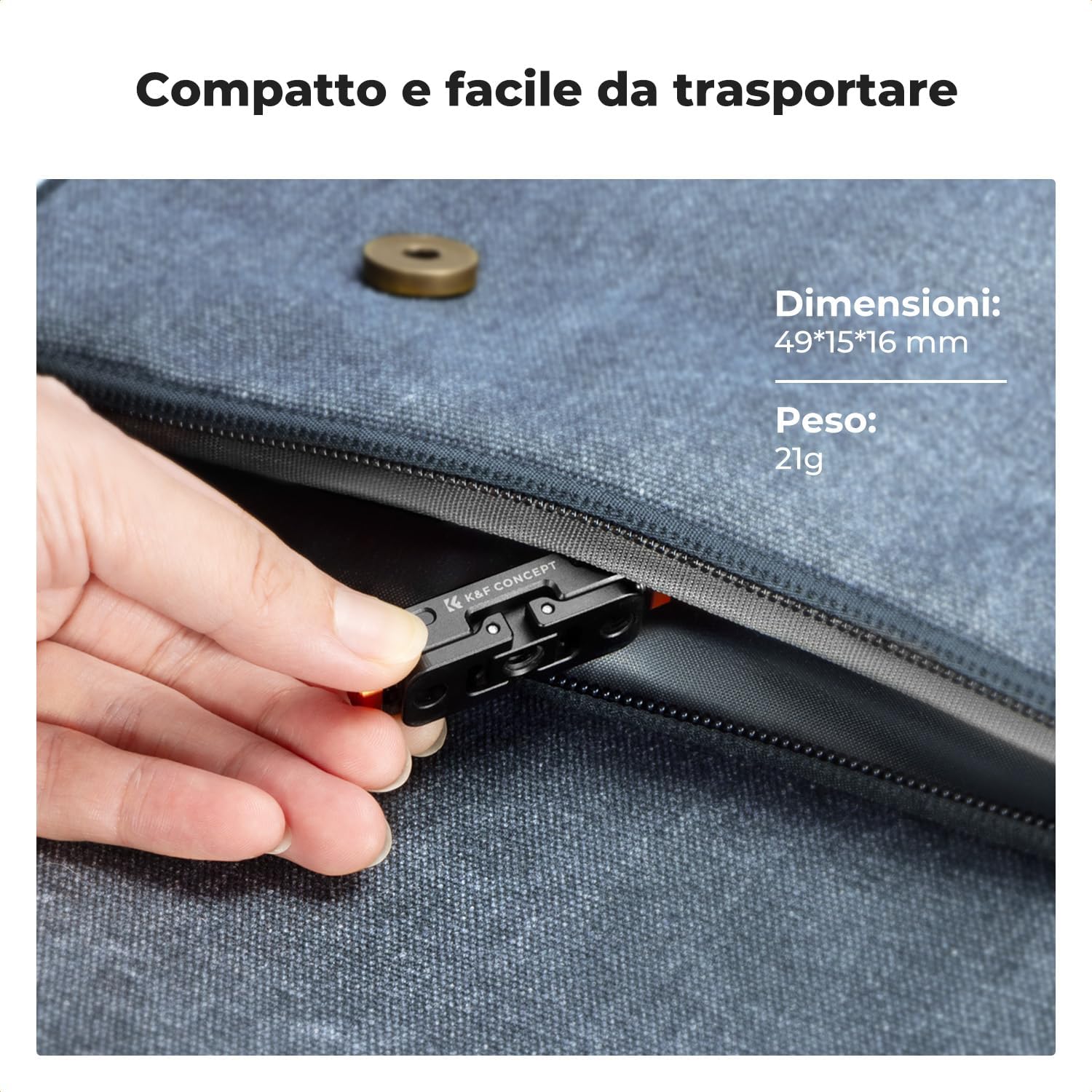 Thumbnail 5 de K&F CONCEPT Adattatore a Sgancio Rapido Magnetico per Insta360 GO Ultra – Base di Espansione 1/4" e Connettore Ribaltabile