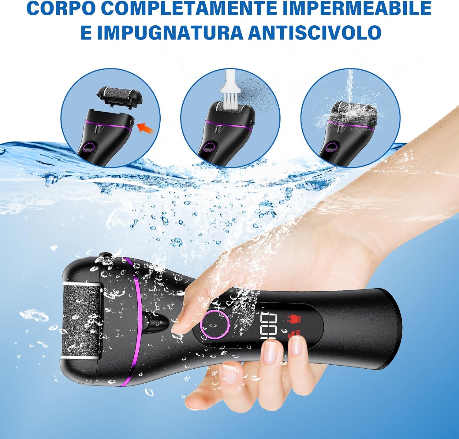 Thumbnail 6 de Ehomfory Pedicure Elettrico Professionale Piedi: Set Rimozione Calli con 3 Velocità e Illuminazione