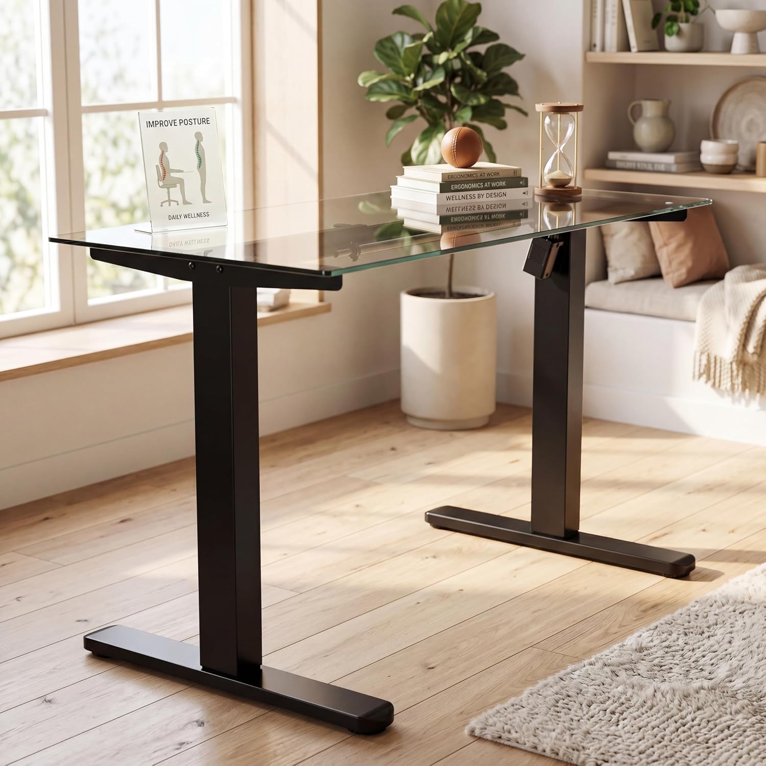 Detalle 2 de HUANUO Standing Desk Frame, 220 lb Capacity